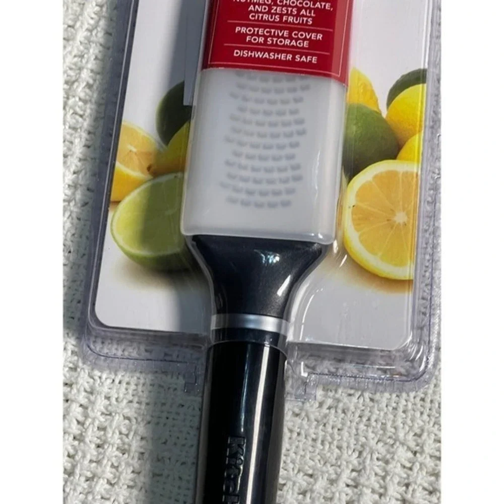 KitchenAid Grater Fine/Zester with Protective Cover Dishwasher Safe Black